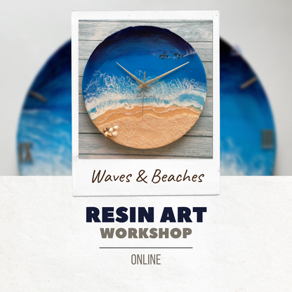 Resin Art - Waves & Beaches (online on zoom)